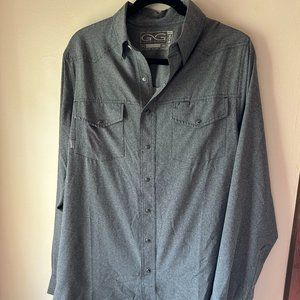 Gameguard Outdoors Long Sleeve Pearl Snap Shirt Mens Medium